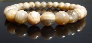 【送料無料】ブレスレット　アクセサリ—　ムーンストーンブレスレットsunstone moonstone bracelet therapeutic gemstone