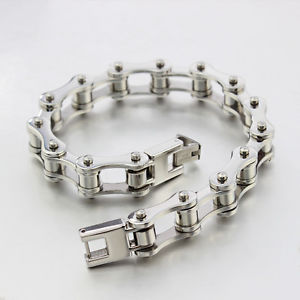【送料無料】ブレスレット アクセサリ— ステンレススチールオートバイライダーチェーンブレスレットファッション846 10mm stainless s...