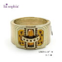 ブレスレット　アクセサリ—　ソフィアビンテージゴールドブラウンクリスタルブレスレットサイズ lia sophia statement vintage gold brown crystal resin bracelet size 628
