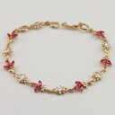 yzuXbg@ANZT?@r[t@bVWG[S[huXbgl984 beautiful red ruby fashion jewelry gift gold filled bracelet br088