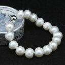 【送料無料】ブレスレット アクセサリ- ホワイトブレスレットnatural 1213mm white freshwater real cultured pearl bracelet 75 aa