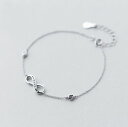 【送料無料】ブレスレット アクセサリ- スターリングシルバーインフィニティブレスレット925 sterling silver cz infinity bracelet a2014