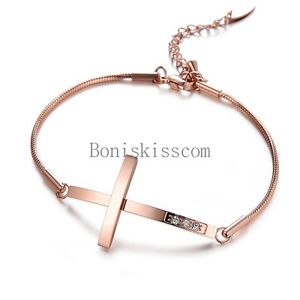 【送料無料】ブレスレット アクセサリ— ローズステンレススネークチェーンrose gold tone stainless steel snake c...