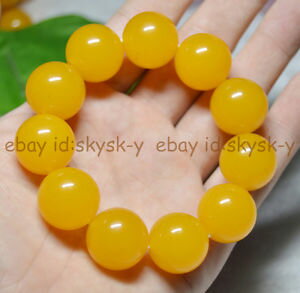 【送料無料】ブレスレット　アクセサリ—　トパーズボールビーズブレスレットhuge 20mm rare yellow south america topaz gems ball beads bracelet 75 aaa