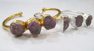 【送料無料】ブレスレット　アクセサリ—　ルビーシルバーハンドメイドブレスレットfabulous ruby gemstone adjustable silver amp; gold plated handmade bracelet jewelry