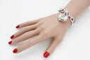 【送料無料】ブレスレット アクセサリ- チェーンブレスレットwomen silver metal chain bracelet jewelry faith hope love heart friendship charm