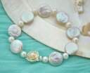 yzuXbg@ANZT?@8 15mmRC8 15mm coin white freshwater pearl bracelet