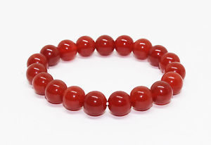 【送料無料】ブレスレット アクセサリ— カネラウンドビーズブレスレットエネルギーnatural red carnelian plain round ...