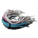 【送料無料】ブレスレット アクセサリ- ×2x50 bracciali braccialetti in cuoio colori assorti 3mm d7v7