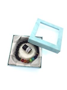 【送料無料】ブレスレット アクセサリ— 7 トルコボックスストーンチャクラ7 chakra healing natural lava stone with turquoise gift box