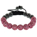 【送料無料】ブレスレット アクセサリ- アウトブレスレットヒップホップピンクディスコボールfully iced out bracelet hip hop pave 11 pink disco ball adjustable