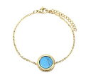 【送料無料】ブレスレット アクセサリ- トルコacibc3255fチェーンbc3255ffine chain bracelet with charm turquoise stone marble contour aci