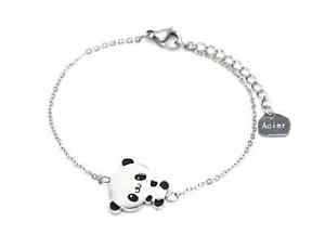 yzuXbg@ANZT?@p_Vo[X`[`F[uXbgbc2990ffine chain bracelet with panda charm silver steel