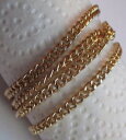 【送料無料】ブレスレット アクセサリ— ビンテージブレスレットゴールドカラーチェーンbijou vintage nice lightweight bracelet 4 rows of gold coloured chain 3223(4)