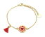 ̵ۥ֥쥹åȡꡡե󥴡ɥեʥ֥쥹åȡġbc3105ffine chain bracelet with gold steel circle flower enamel and pompom r