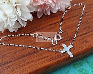 【送料無料】ブレスレット　アクセサリ—　ソリッドスターリングシルバーシンプルクロスブレスレットsol..