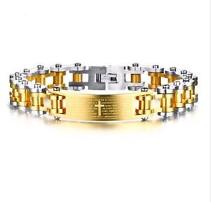 【送料無料】ブレスレット アクセサリ— ゴールドシルバーステンレスチェーンブレスレットメンズファッション12mm 9 gold silver sta...