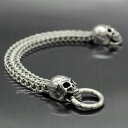 【送料無料】ブレスレット アクセサリ- mensシルバーステンレスゴシックフランコスネークボーヌチェーンブレスレットmens silver stainless steel gothic skulls franco snake bone chain biker bracelet