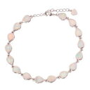 yzuXbg@ANZT?@`F[uXbgIp[Vo[delicate white fire opal silver for women jewelry gemstone chain bracelet os430