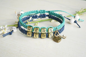 【送料無料】ブレスレット アクセサリ— ハンドメイドブレスレットゴールドブレスレットセットhandmade hers hers couples br...