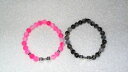 【送料無料】ブレスレット アクセサリ— カップルウエイトストレッチブレスレットセットhis hers couple agate hand weights stretch charm bracelet jewelry workout set 2