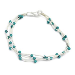 925 sterling silver turquoise gemstone beaded handmade twisted design braceletsスターリングシルバーターコイズビーズハンドメイドツイストデザインブレスレット※注意※NYからの配送になりますので2週間前後お時間をいただきます。人気の商品は在庫が無い場合がございます。ご了承くださいませ。サイズの種類の商品は購入時の備考欄にご希望のサイズをご記載ください。　携帯メールでの登録ですと楽天からのメールが届かない場合がございます。