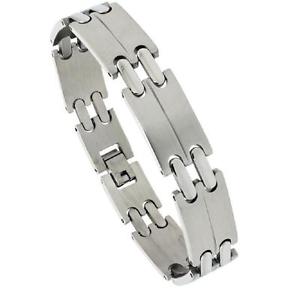 ̵ۥ֥쥹åȡꡡƥ쥹󥺥֥С󥯥֥쥹åstainless steel mens double bar link bracelet