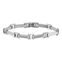 【送料無料】ブレスレット アクセサリ- インチステンレススチールマットロングバーリンクブレスレット85 inch stainless steel matte and high polished long bar link bracelet