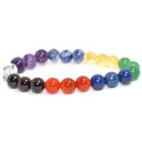 【送料無料】ブレスレット アクセサリ— 7 チャクラ8mmブレスレット7 chakra 8mm beads crystal stone bracelet(4)