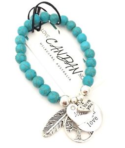 【送料無料】ブレスレット アクセサリ— ビーズターコイズブレスレットライブmum i love you beaded turquoise charm...