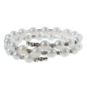 【送料無料】ブレスレット アクセサリ— レディースパールブレスレットクリスタルラインストーンホワイトストランド20xladies gift pear...