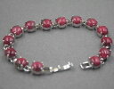 【送料無料】ブレスレット アクセサリ- ヒーターヒスイラウンドビーズリンクブレスレット charm 8mm red heating jade round bead with aolly link bracelet 175cm l