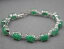 ̵ۥ֥쥹åȡꡡҡӡ󥯥֥쥹å charm 8mm green heating jade oval bead with aolly link bracelet 185cm l