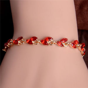 【送料無料】ブレスレット　アクセサリ—　ゴールドルビーマーキーズカットリンクブレスレット18k gold ep 2 ct ruby marquise cut link bracelet