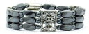 【送料無料】ブレスレット アクセサリ— ヘマタイトブレスレットdecora hematite magnetic therapy bracelet(4)