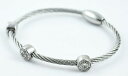 【送料無料】ブレスレット アクセサリ— ビンテージケーブルワイヤーブレスレットマイクロvintage silver plated cable wir...