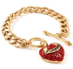 【送料無料】ブレスレット　アクセサリ—　ハートファッションブレスレットchunky heart red crystal charm 7 12 i love you fashion bracelet jewelry