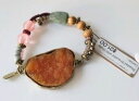 【送料無料】ブレスレット アクセサリ- ブレスレットオレンジビーズブレスレットドルtreska bracelet amber color druzy stone beaded bracelet nwt original 21