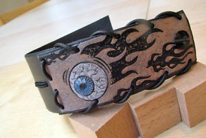 【送料無料】ブレスレット　アクセサリ—　ハンドメイドカフhandmade tattoo leather adjustable wrist cuff