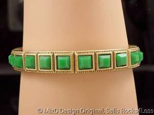 【送料無料】ブレスレット　アクセサリ—　ソフィアヴェルデストレッチブレスレットlia sophia verde square green stone goldtone stretch bracelet