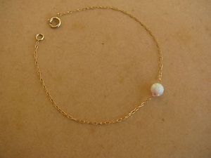 【送料無料】ブレスレット　アクセサリ—　オパール5mmオパールボールオパールオパールopal bracelet, 5mm opal ball bracelet, opal gold bracelet, opal jewelry, tiny