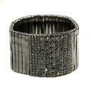 【送料無料】ブレスレット アクセサリ— ヘマタイトトーンクリスタルストレッチブレスレットchicos delighted hematite tone crystal 7 stretch bracelet