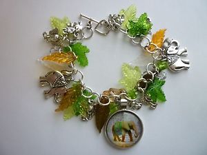 【送料無料】ブレスレット　アクセサリ—　シルバーブレスレットピーナッツマウスアクリル*silver tone ..