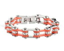 yzuXbg@ANZT?@fB[XI[goCXeXX`[IWNX^oCN`F[uXbgwomens ladies motorcycle stainless steel orange crystal bike chain bracelet