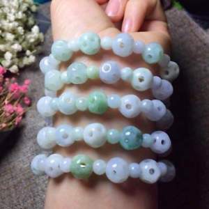【送料無料】ブレスレット アクセサリ— 10mmストレッチブレスレッツ10mm natural jadeite jade stretch brace...