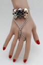【送料無料】ブレスレット アクセサリ— ブレスレットゴシックwomen skull bracelet gothic fashion hand chains slave ring silver metal biker(4)