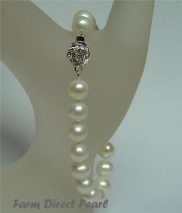 【送料無料】ブレスレット　アクセサリ—　ホワイトパールブレスレットgenuine 89mm white pearl bracelet 7 75 8 cultured freshwater