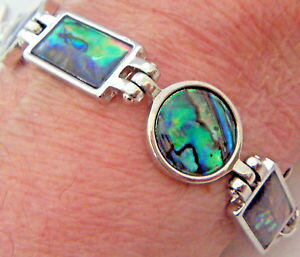 【送料無料】ブレスレット アクセサリ— pauaシェルアワビネイチャー1リンクブレスレットlkb 001リンクpaua shell abalone natures 1 link bracelet linked wheeler mfg lkb 001