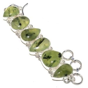 【送料無料】ブレスレット　アクセサリ—　コケハンドメイドブレスレットultimate moss prehnite gemstone jewelry handmade bracelet 78