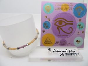 【送料無料】ブレスレット　アクセサリ—　アレックスアイリスビーズシルバーブレスレットタグカードエジプトalex and ani temple iris beaded silver bracelet wtags card egypt